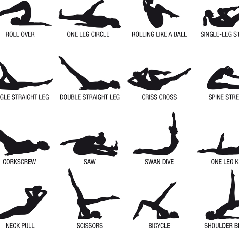 프레임리스 필라테스 운동 차트 포스터 캔버스 프린트,  - Pilate Yoga Workout 리뷰 및 가격